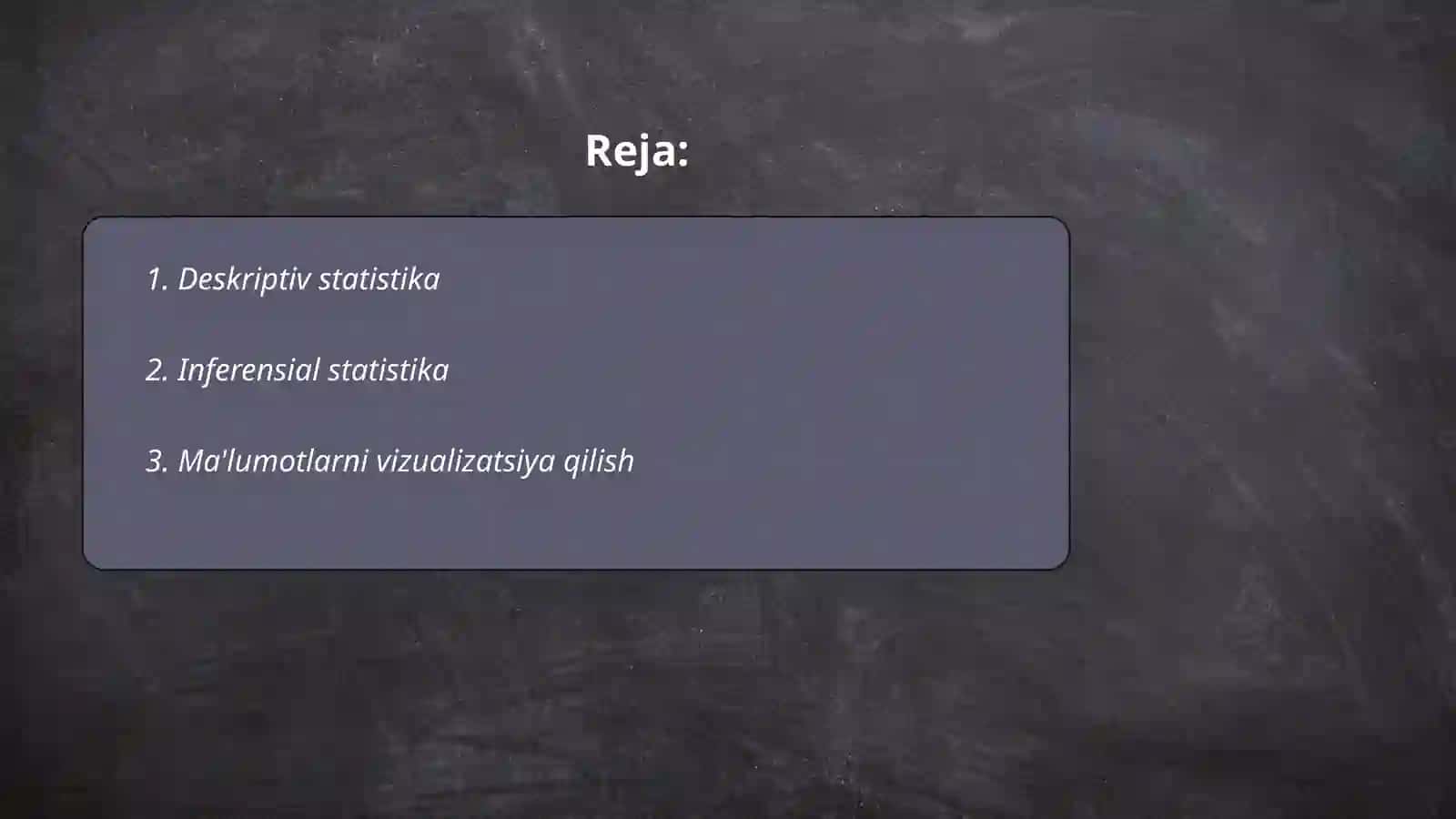 Statistik kuzatish 2