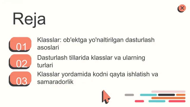 Dasturlash tillarida klasslar 2