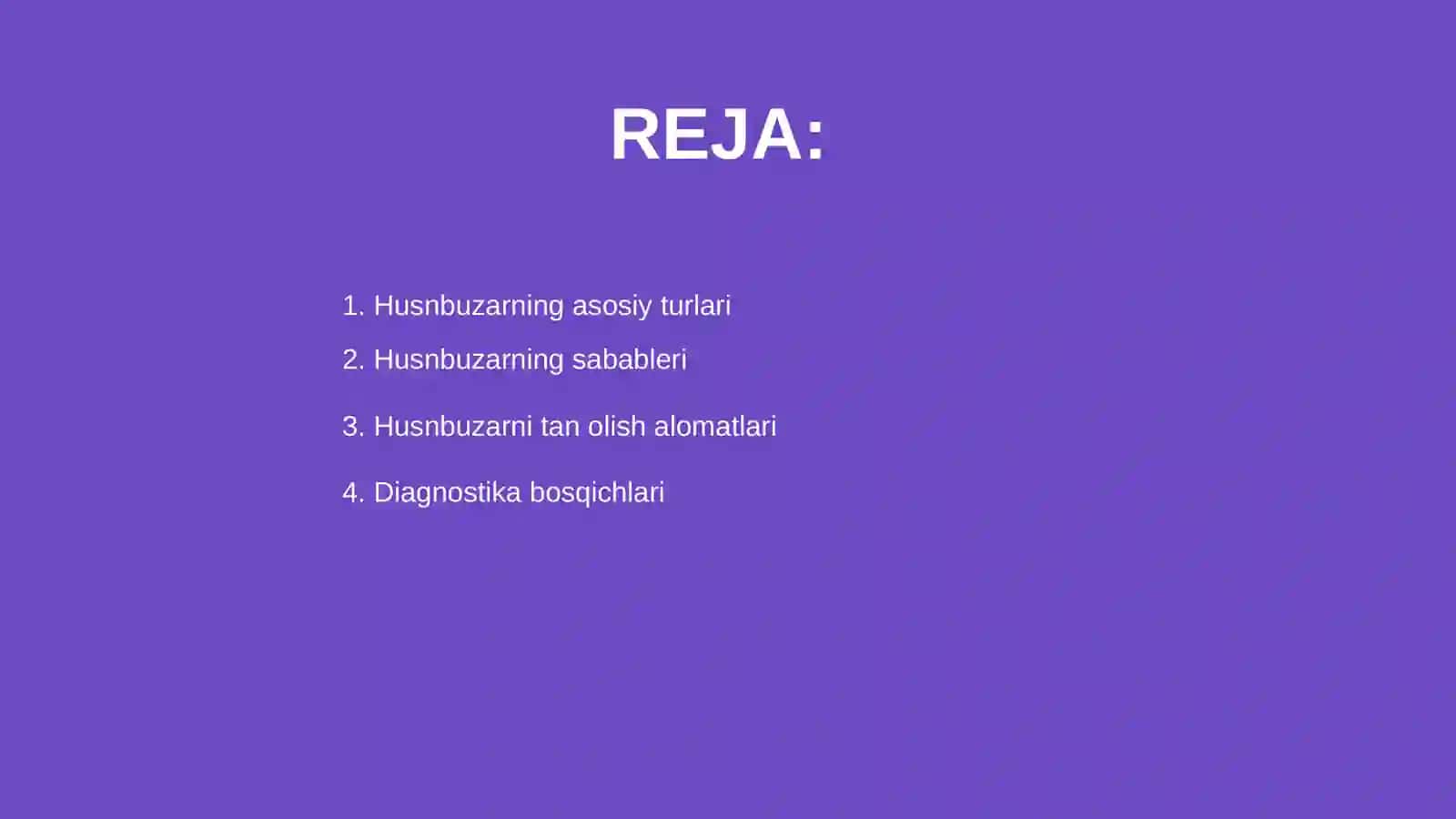 Oddiy husnbuzar.Diagnostikasi va davolash usullari 2