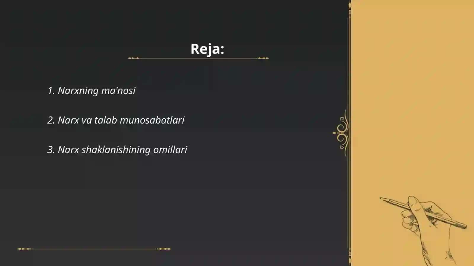 narx va uning shaklanishi 2