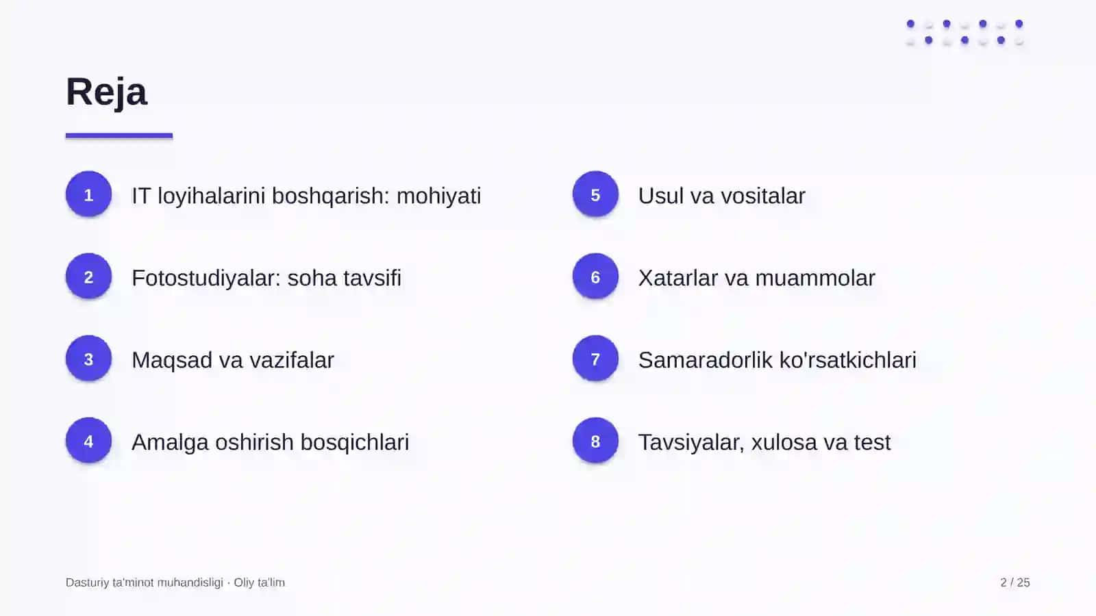 Fotostudiyalarda IT loyihalarini boshqarish 2