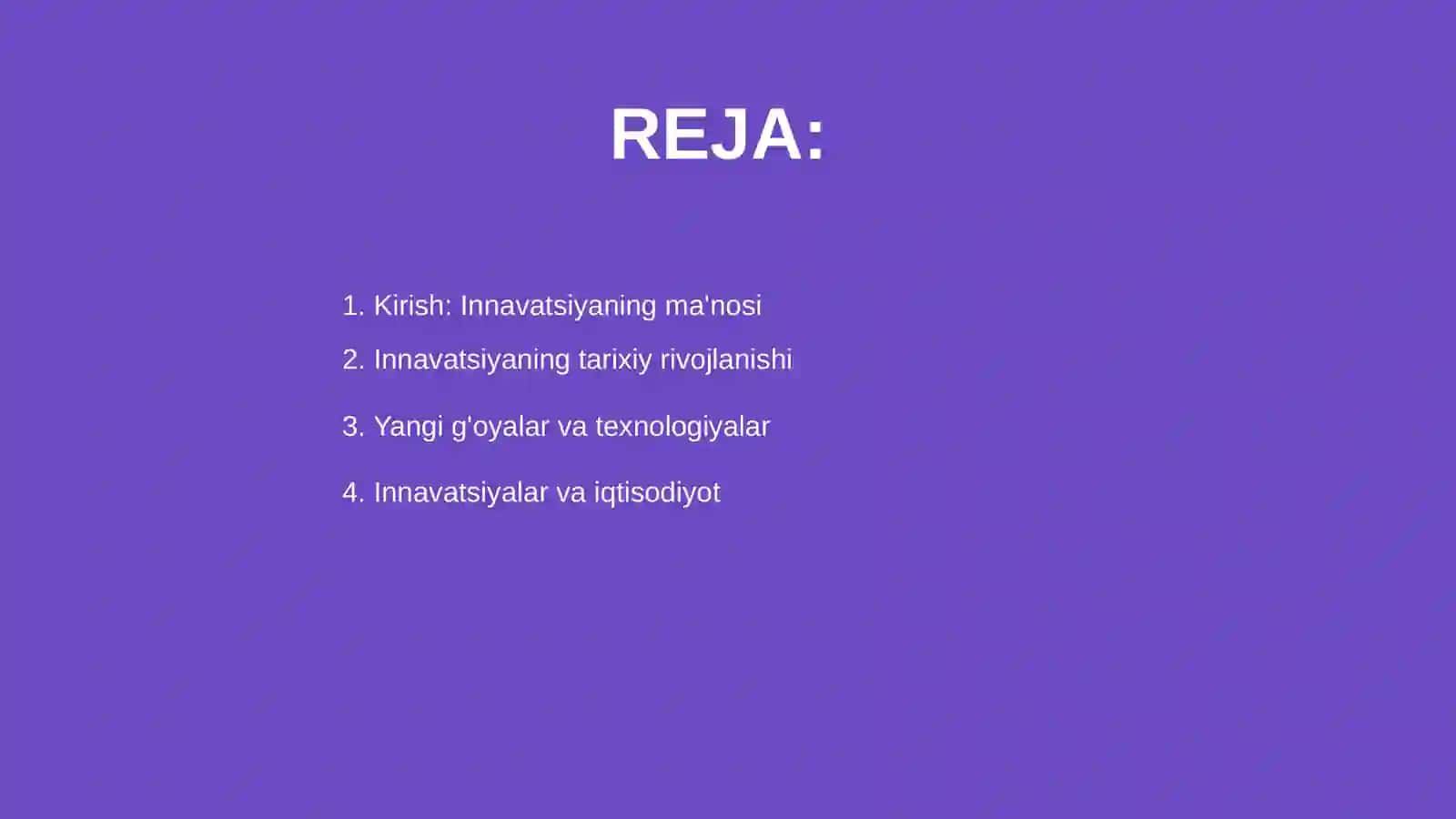 Innavatsiyaning rivojlanishi 2