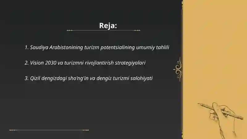 Saudiya Arabistonining turizm potentsiali 2