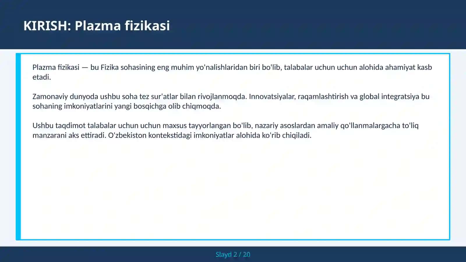Plazmа fizikasi 2