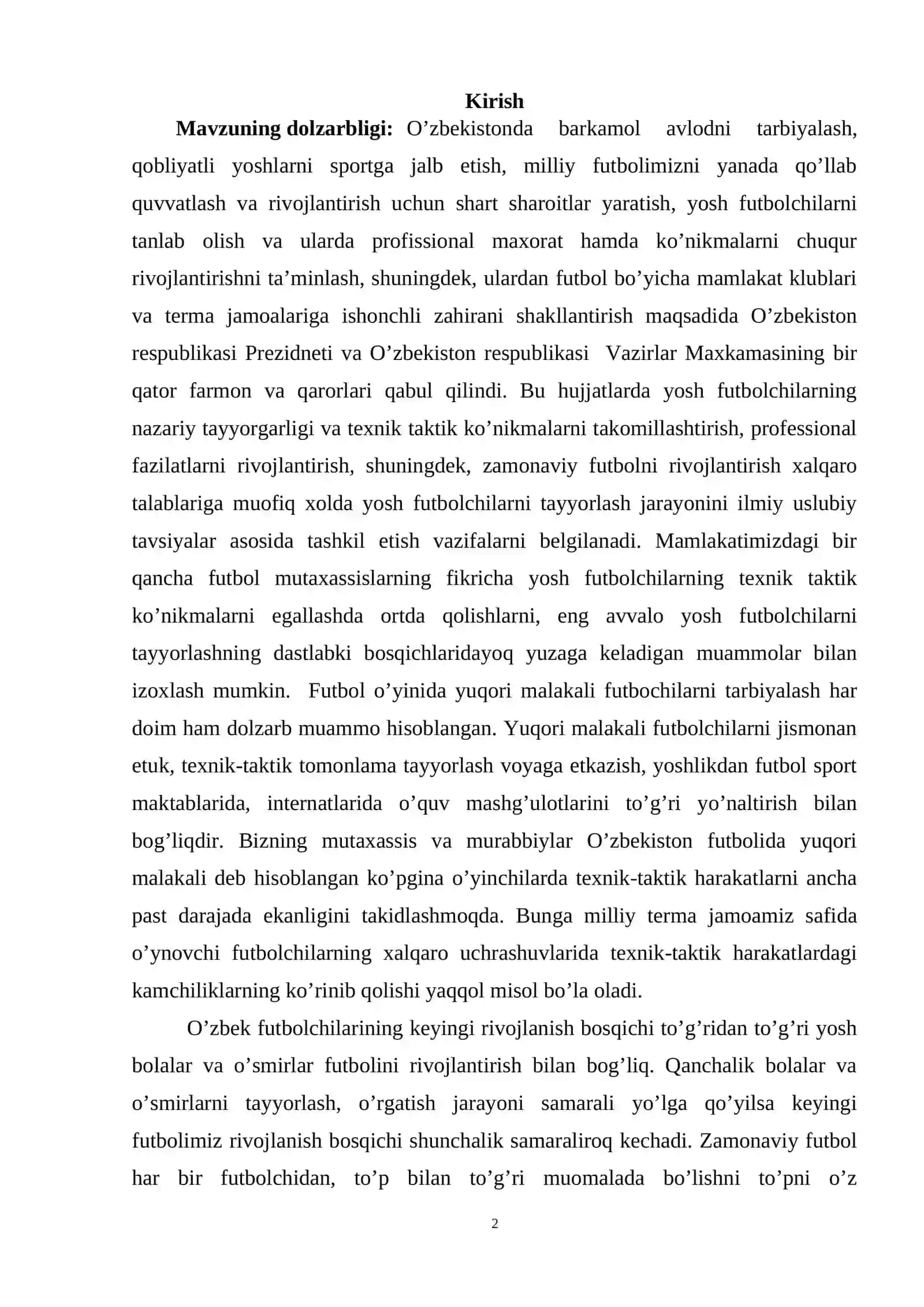 Futbolchilarning jimoniy qobiliyatlarini rivojlantirishda chidamkorlik sifatini ahamiyati 2