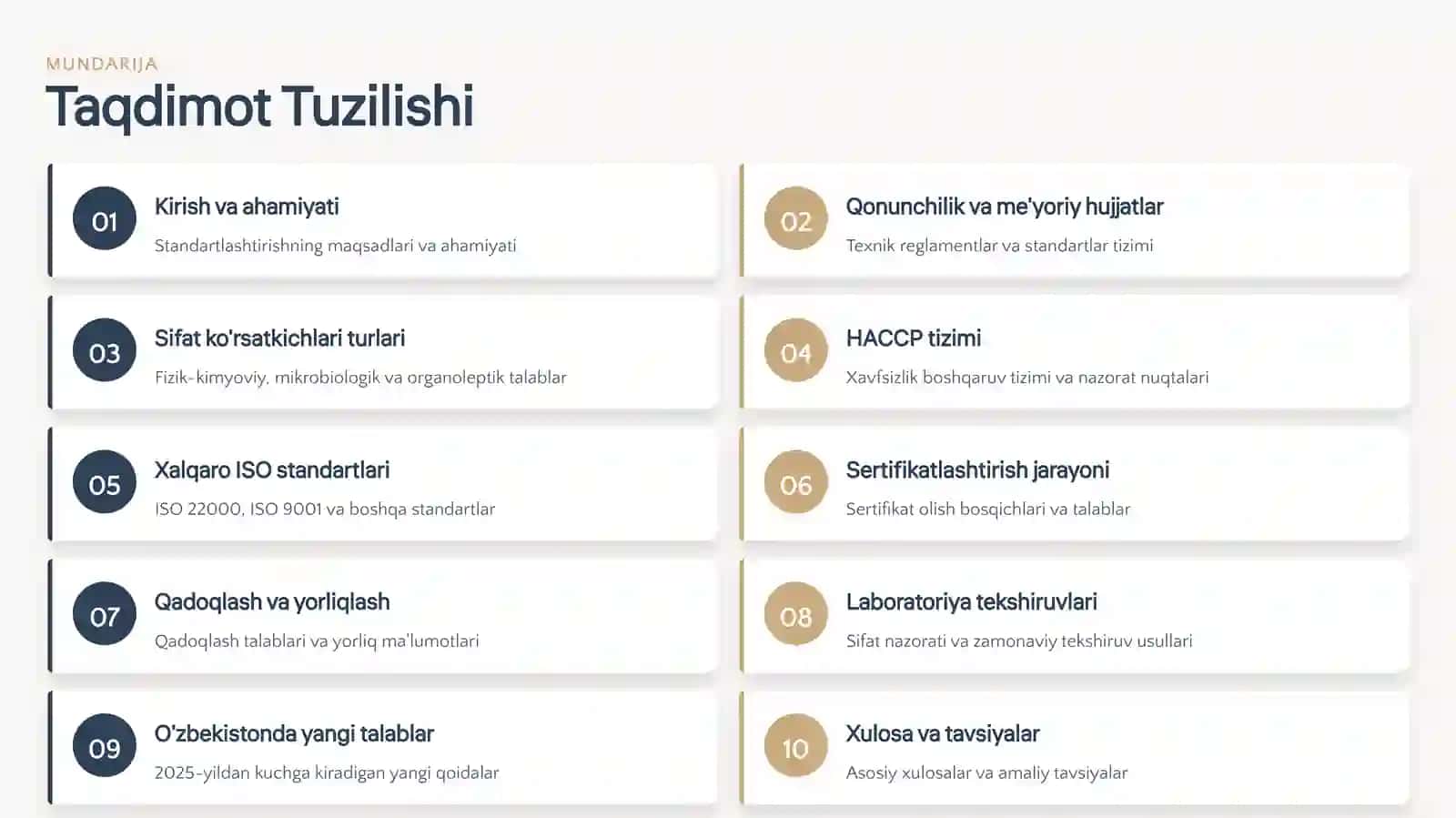 SIFAT NAZORATI VA SERTIFIKATLASHTIRISH 2