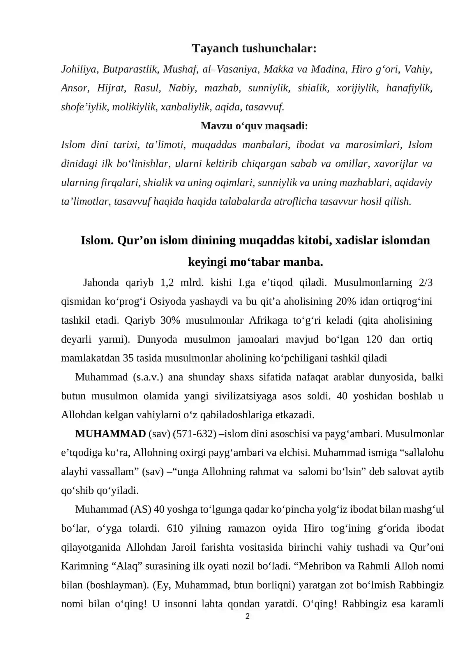 Islom dini va ta’limoti 2