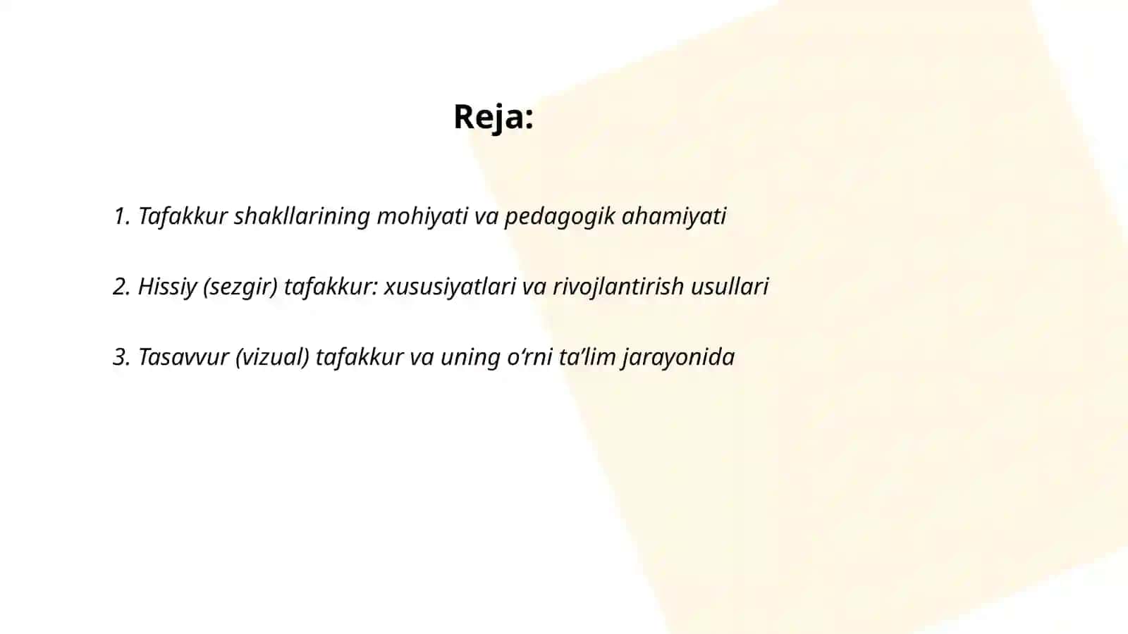 Tafakkur shakllari 2