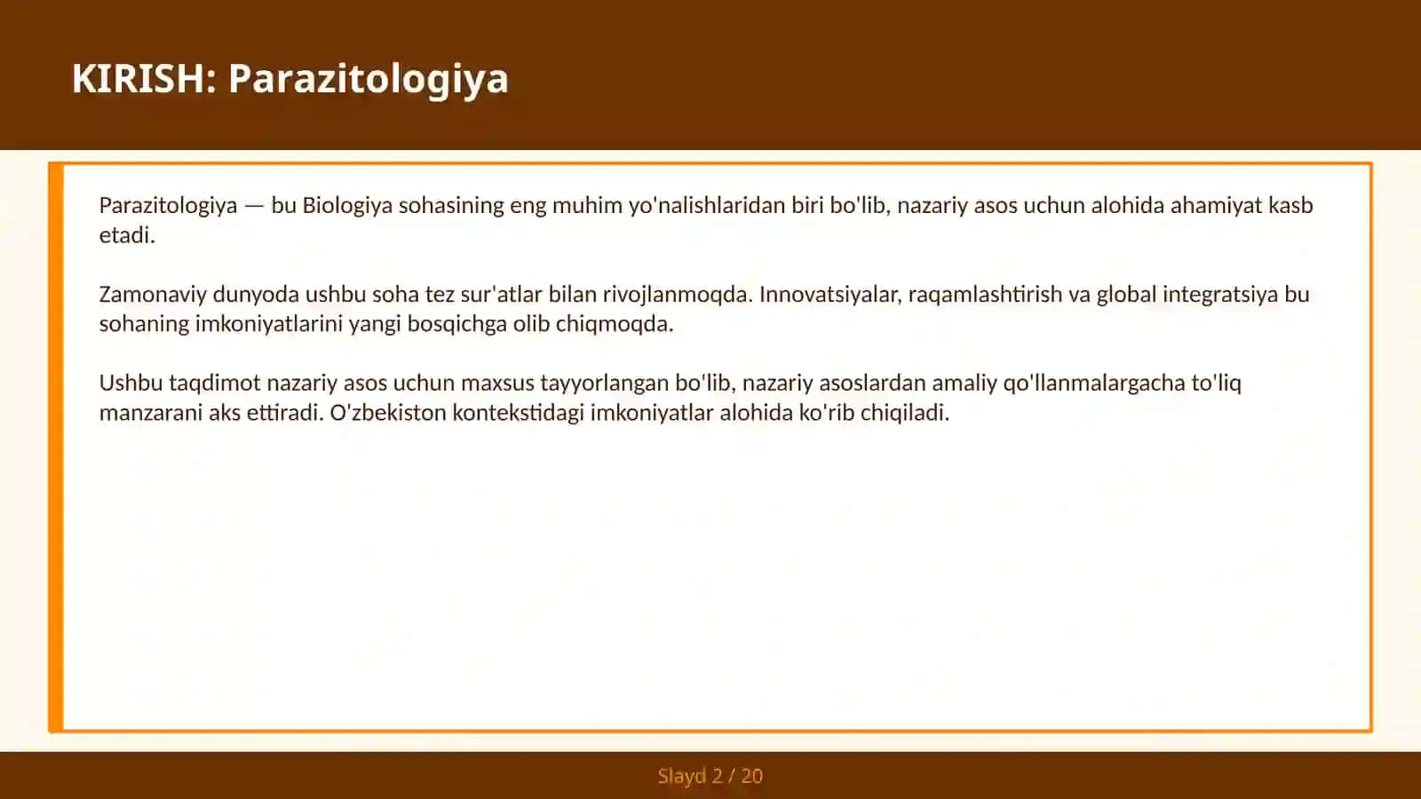 PARAZITOLOGIYA 2