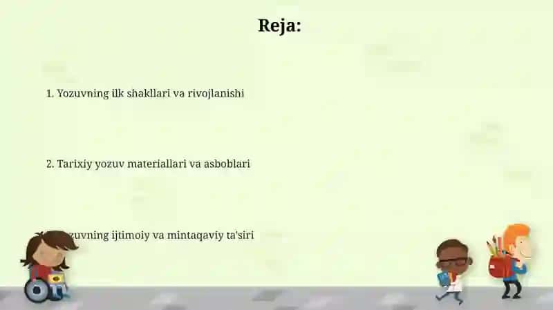 Yozma nutqning tarixiy shakllari 2