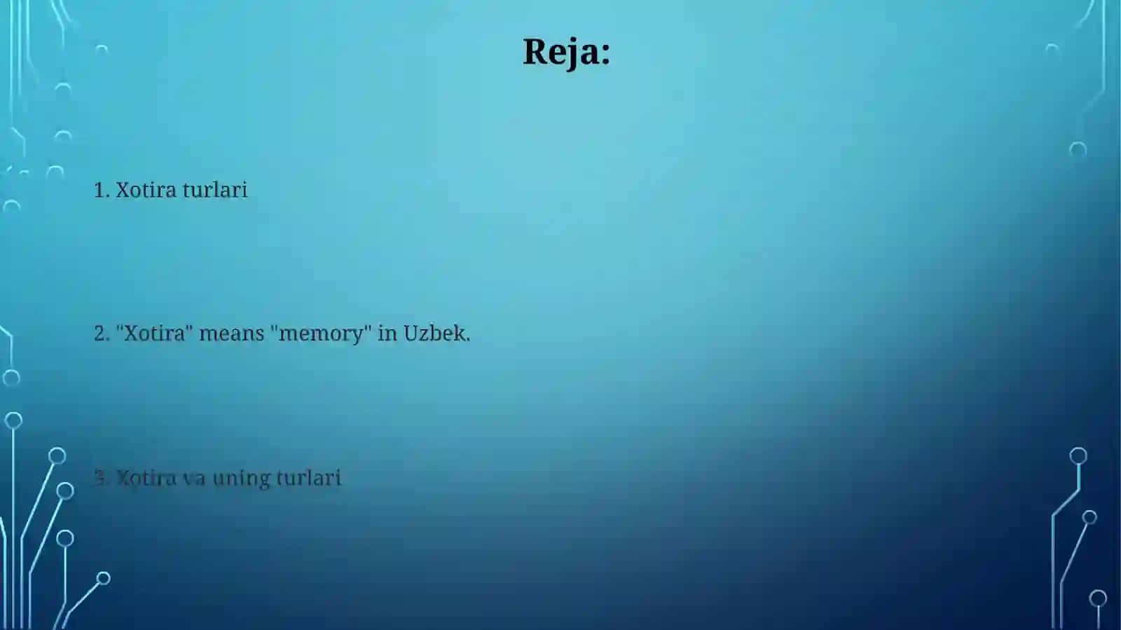 Xotira Va Uning Turlari 2