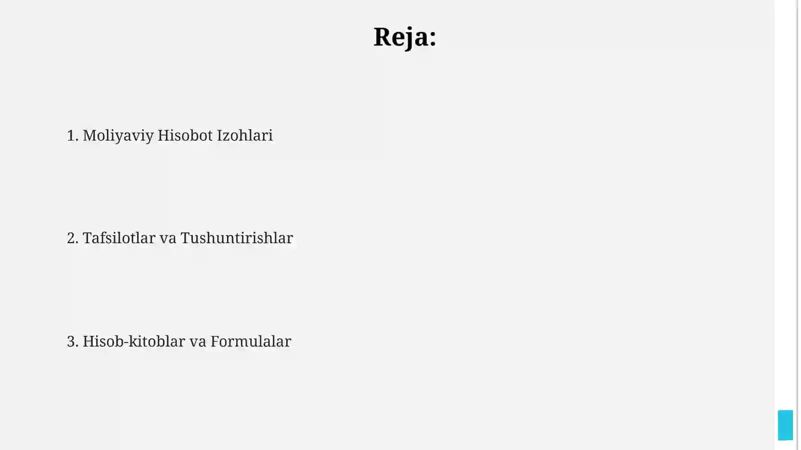 Moliyaviy Hisobotlarga Kirish 2