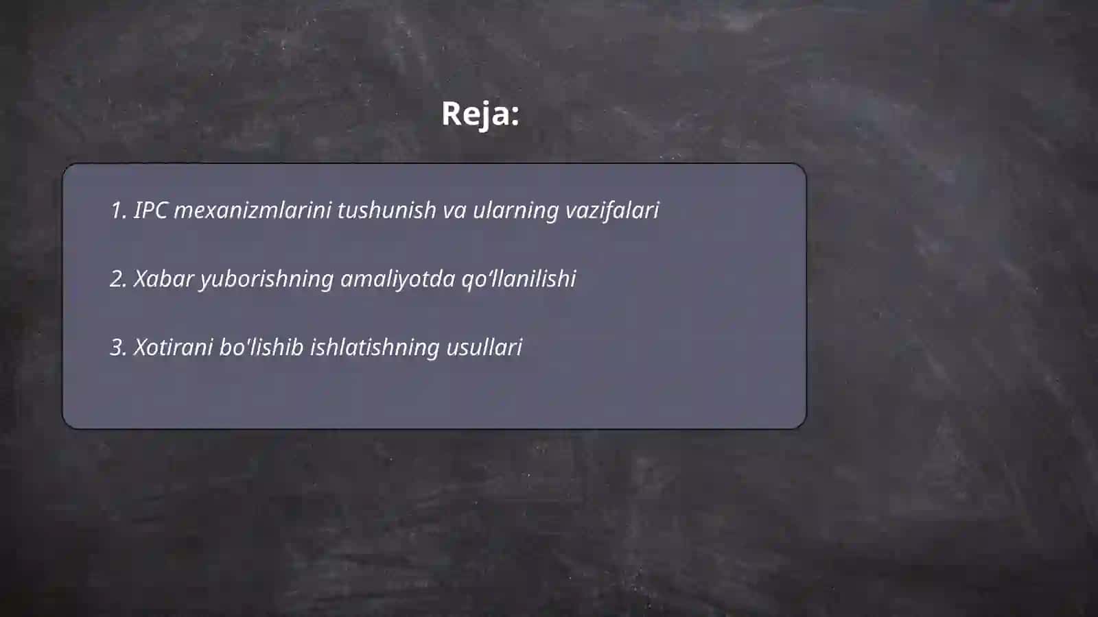 IPC Mexanizmlari 2