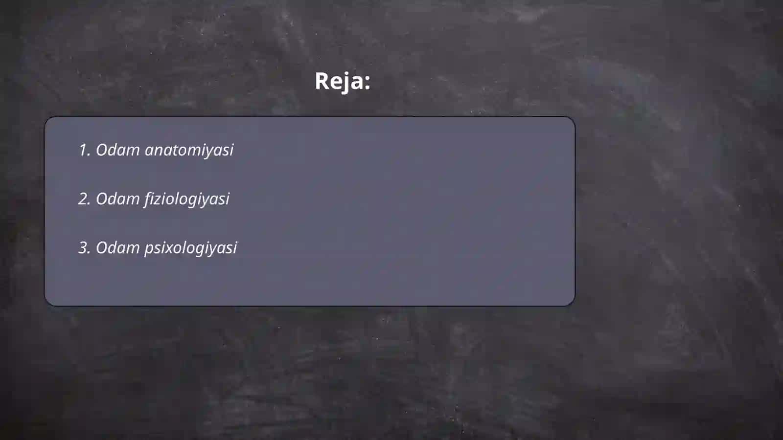 Odam anatomiyasi 2