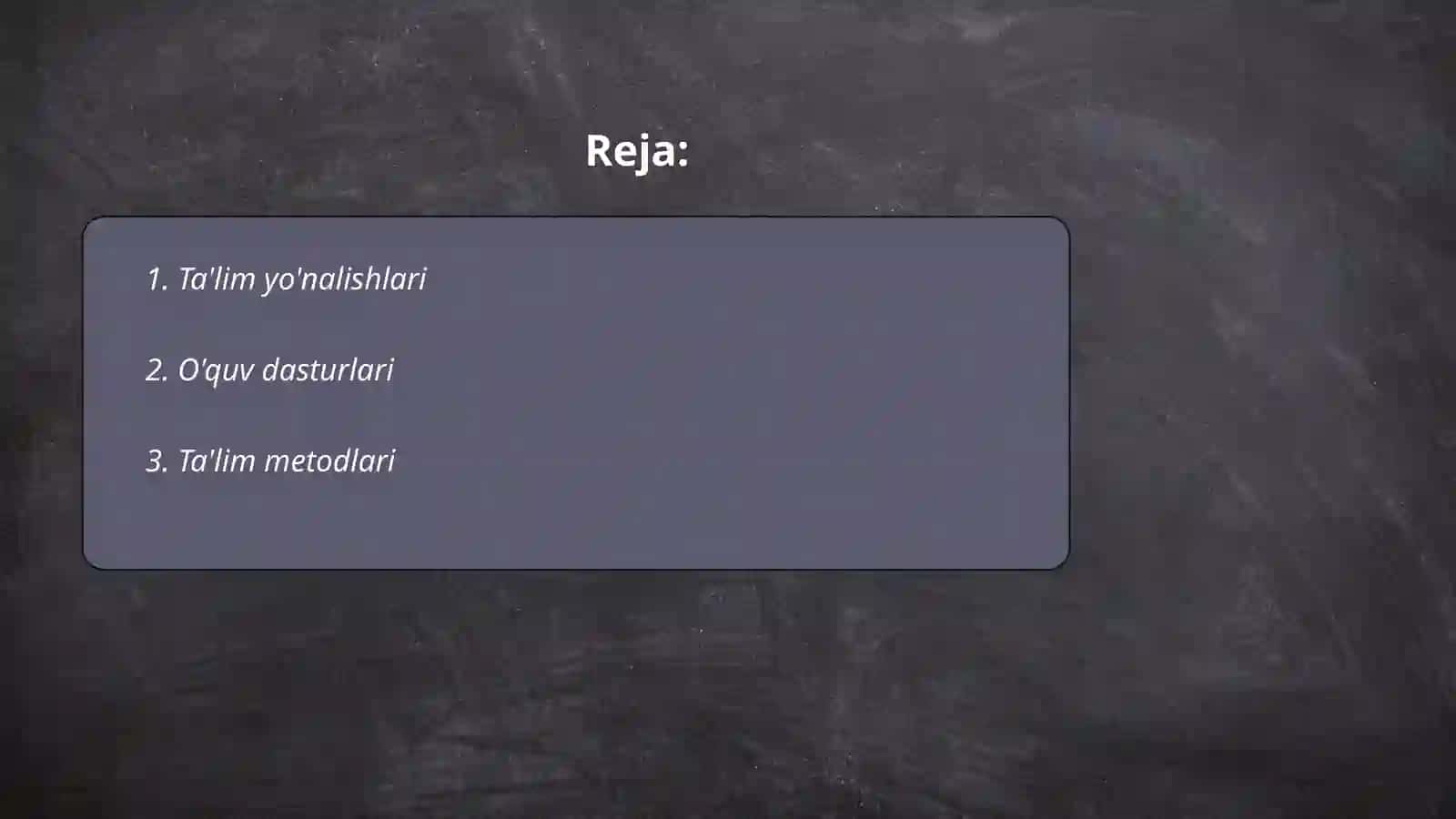 Davlat ta‘lim standarti talablari 2