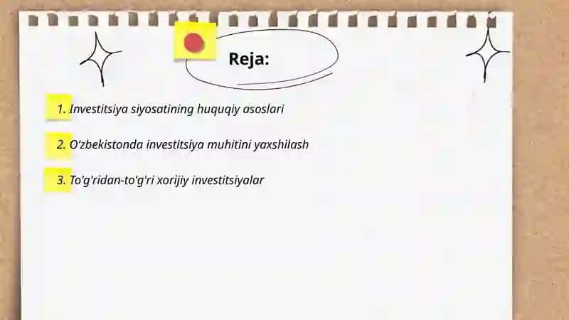 Investitsiya siyosati 2