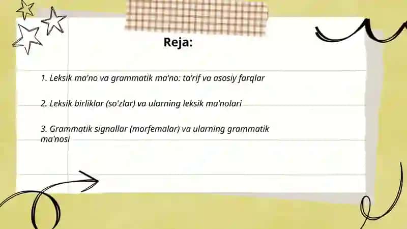 Leksik va Grammatik Ma'nolar Farqi 2