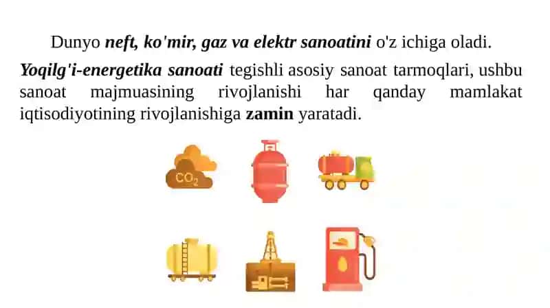Dunyo energetika balansi 2