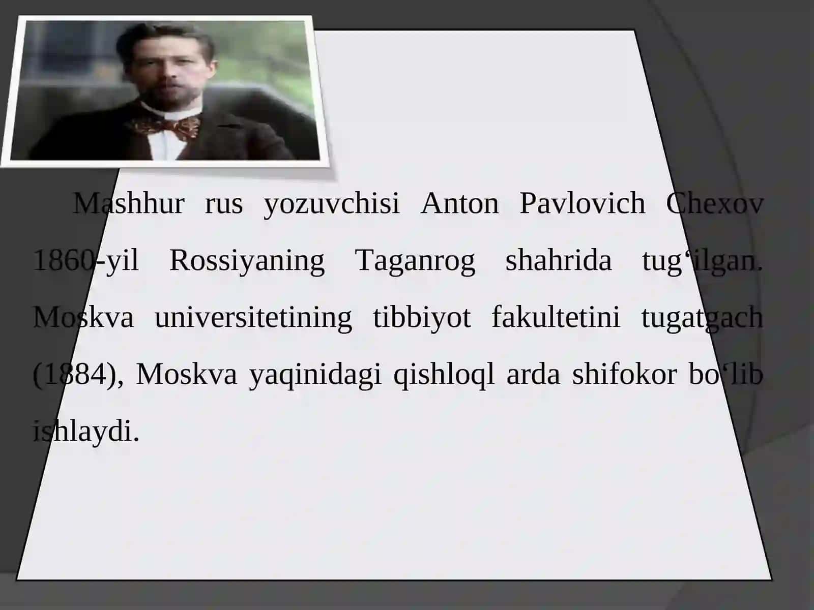 ANTON PAVLOVICH CHEXOV 2