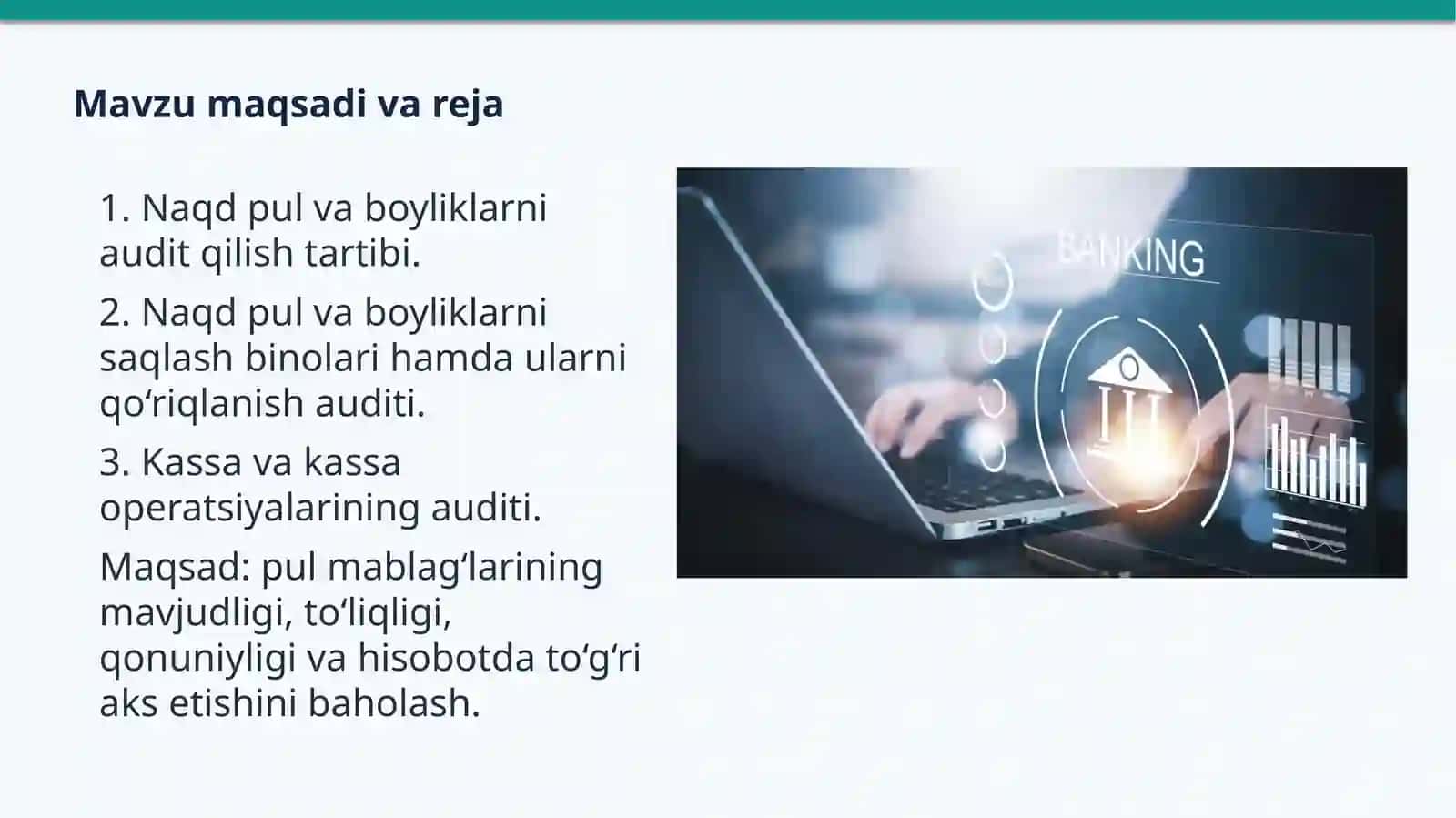 Naqd pul va kassa operatsiyalari auditi 2