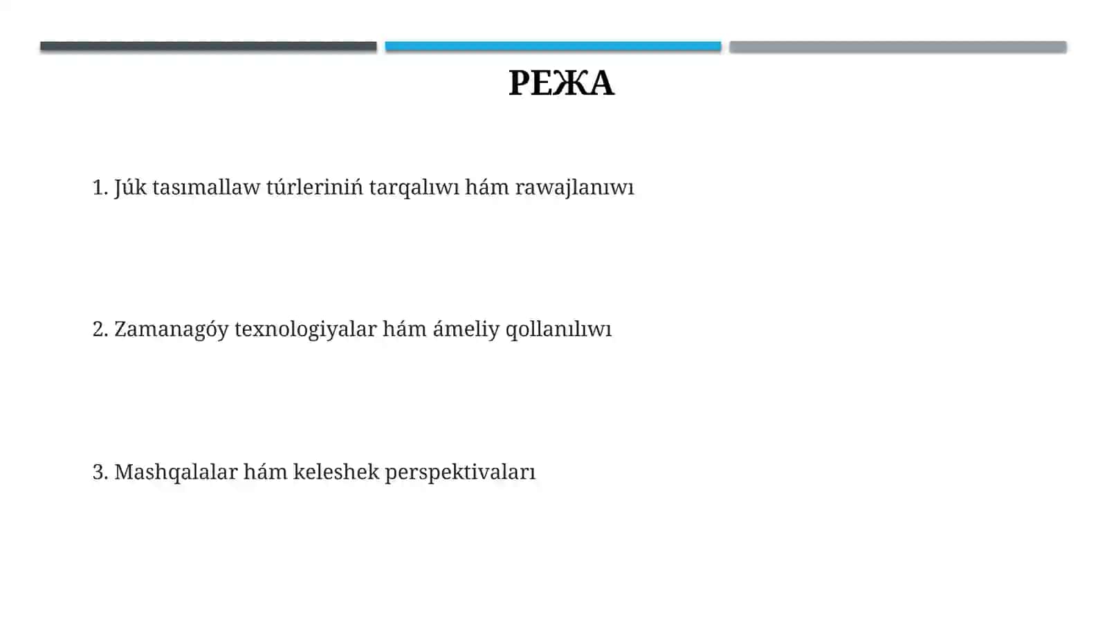Júk tasımallaw túrlperi 2