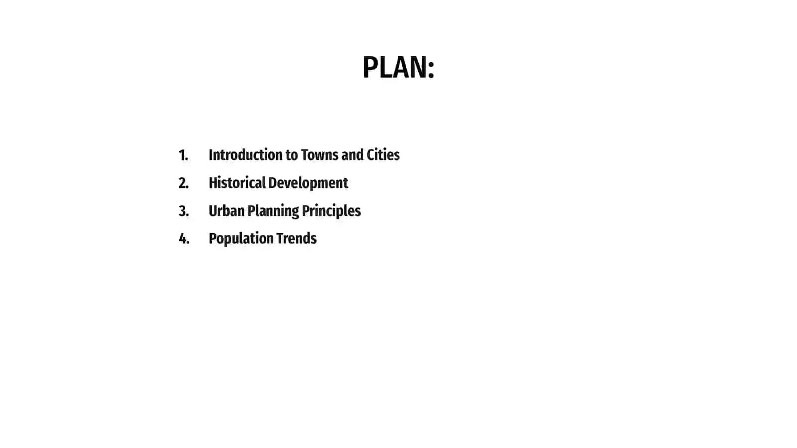 Introduction to Towns and Cities 2