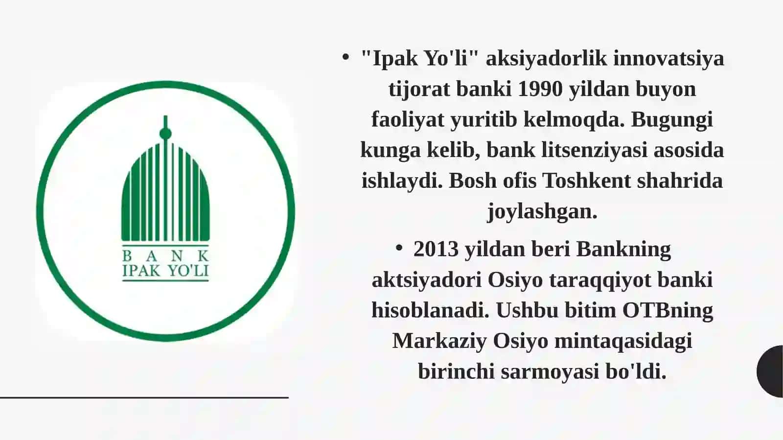 IPAK YO’LI BANK 2