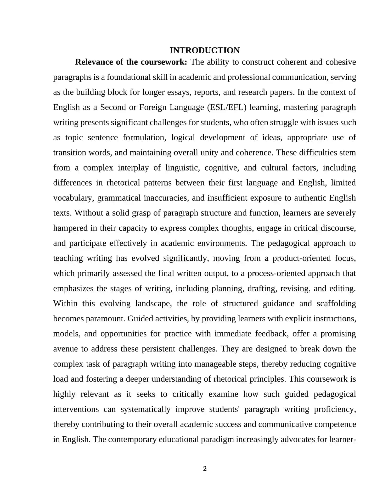 Guided Activities for Paragraph Writing 2