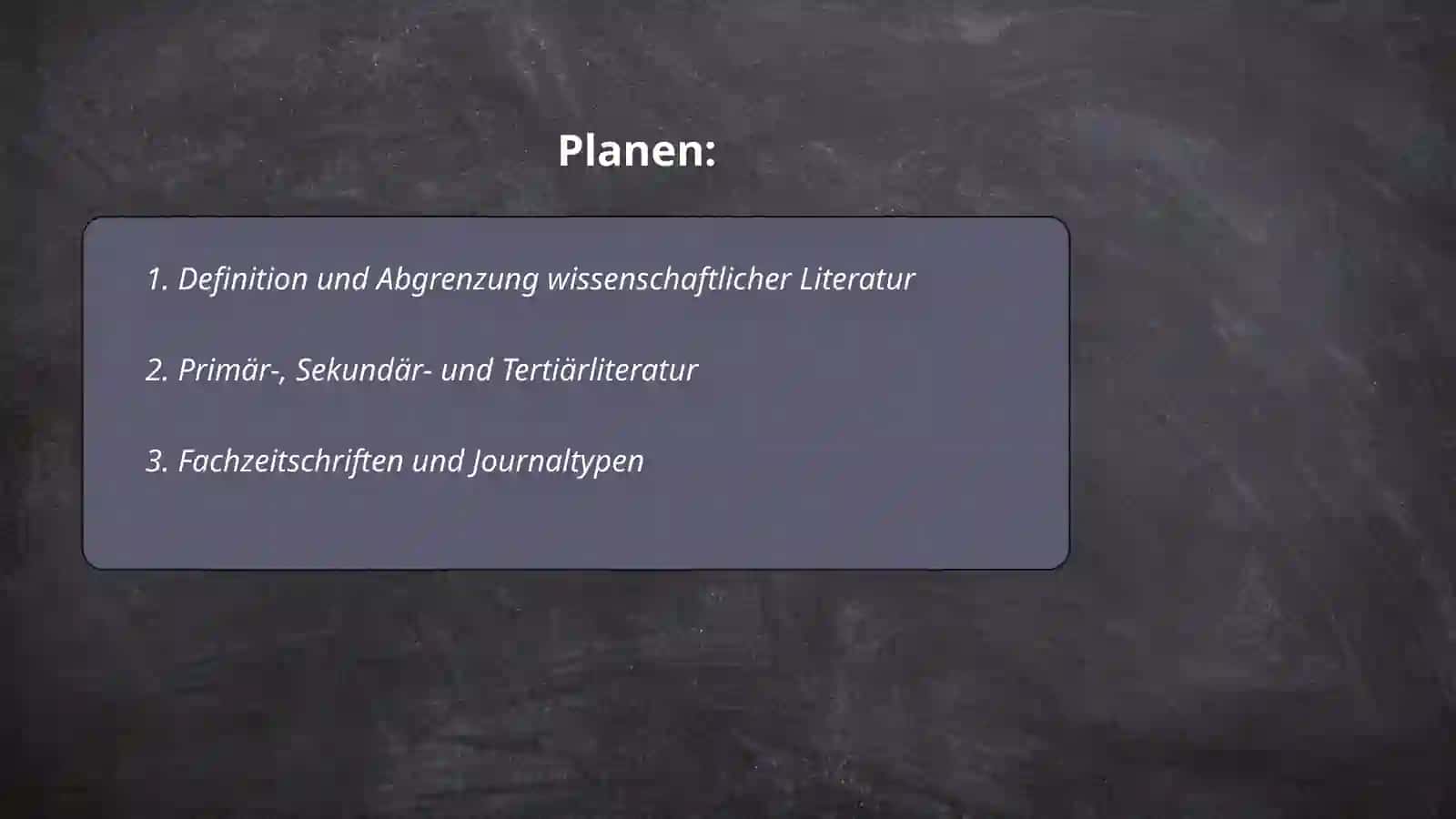 Wissenschaftliche Literatur 2