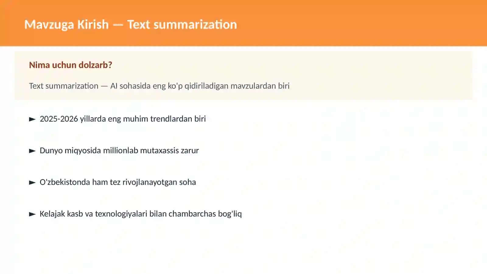 Text summarization 2