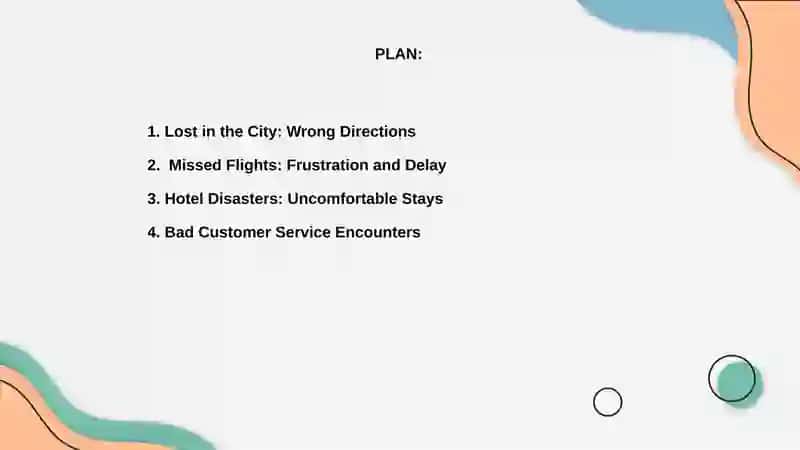 Phrases for bad travel experiences 2