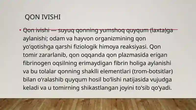 Qon ivishi 2