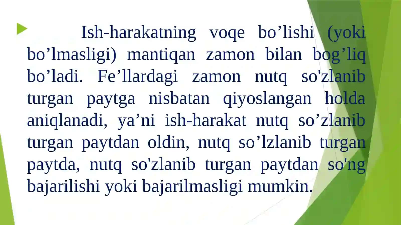7-ma’ruza. Fe’l zamonlari 2