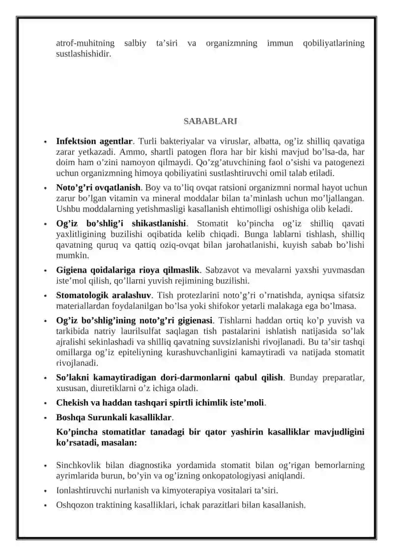 STOMATIT, EZOFAGIT, GASTRIT 2