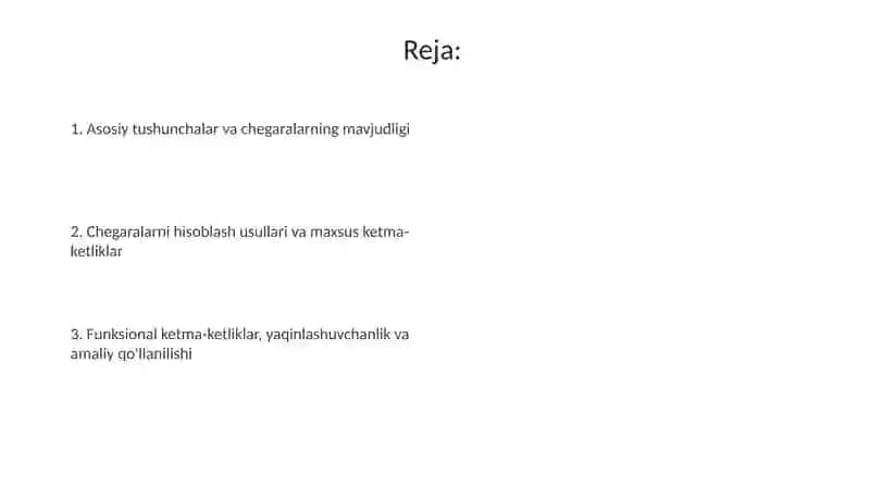Sonlar ketma ketligi va uning limiti 2