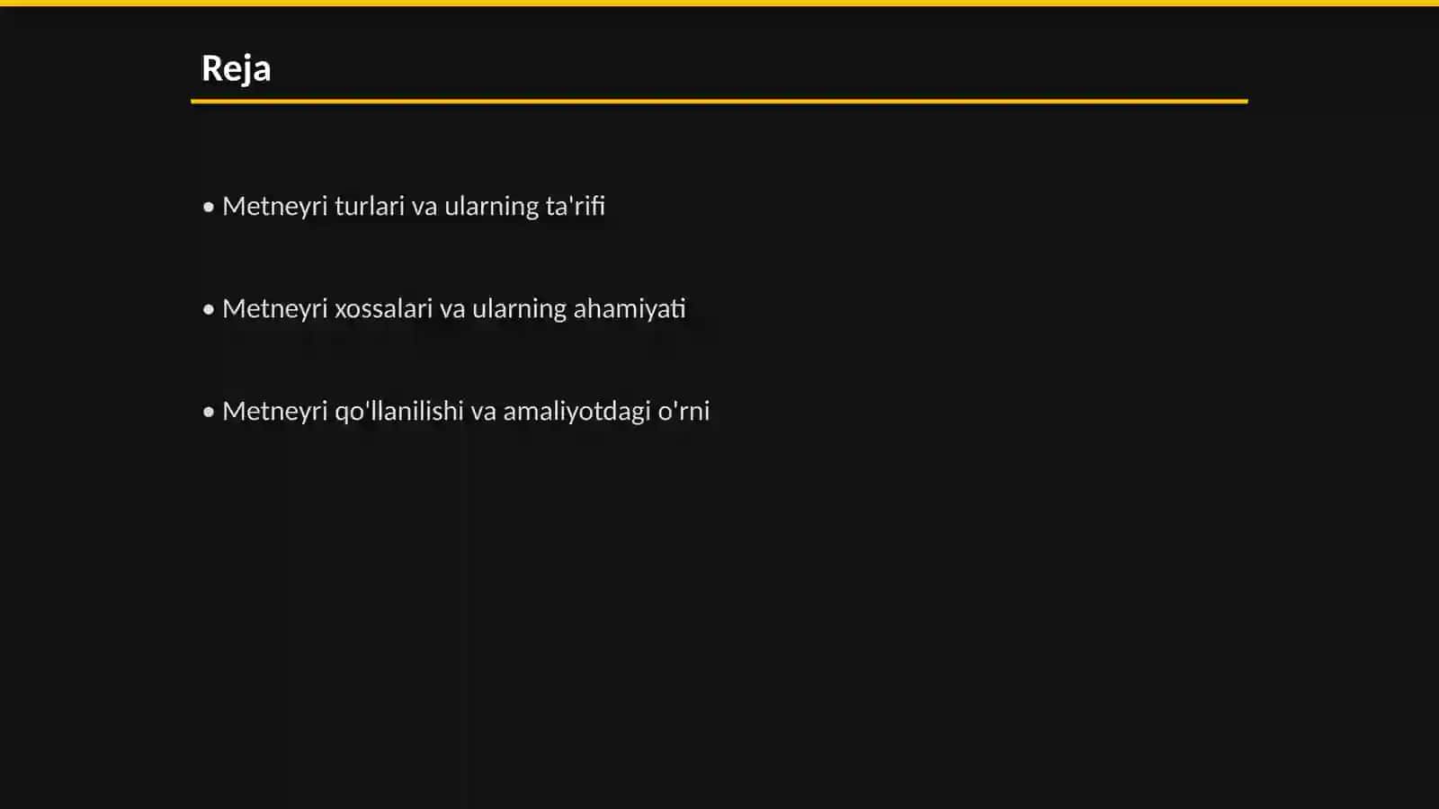 Metneyri va uning xossalari 2