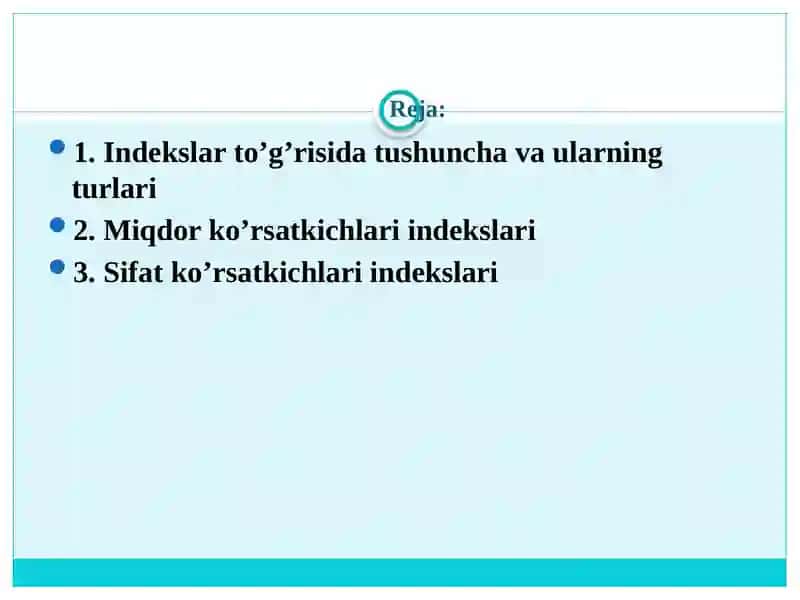 IQTISODIY INDEKSLAR 2