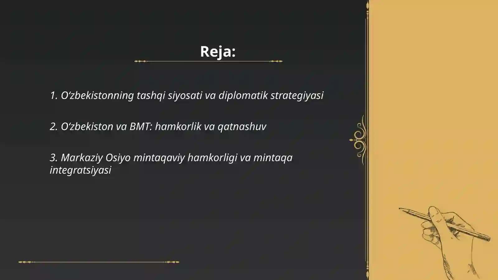 O‘zbekiston va jahon hamjamiyati 2