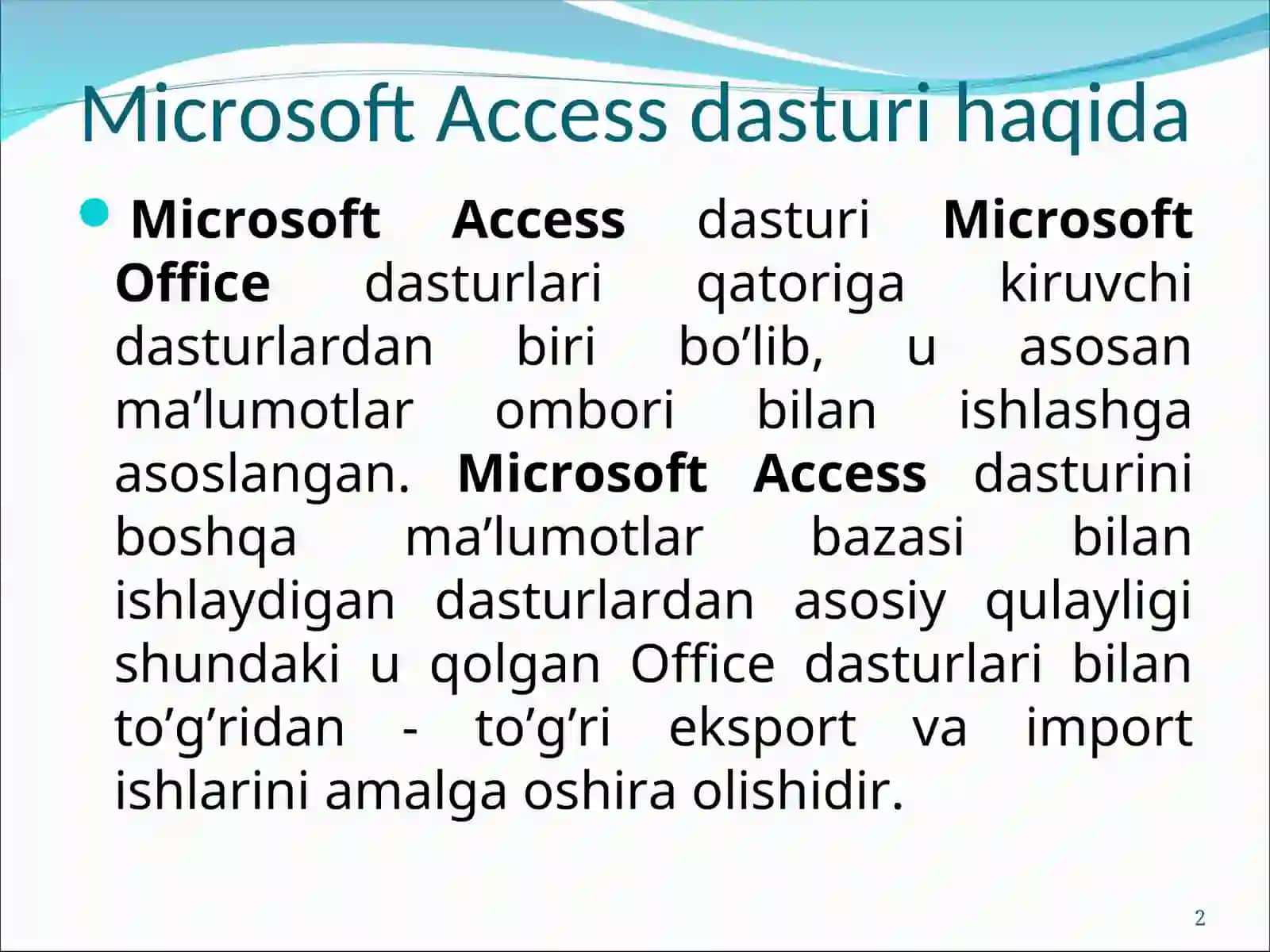 Microsoft Access 2