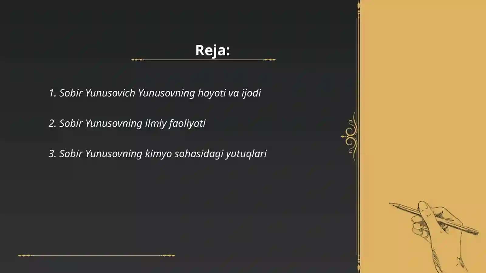 Sobir Yunusovich Yunusovning hayoti 2