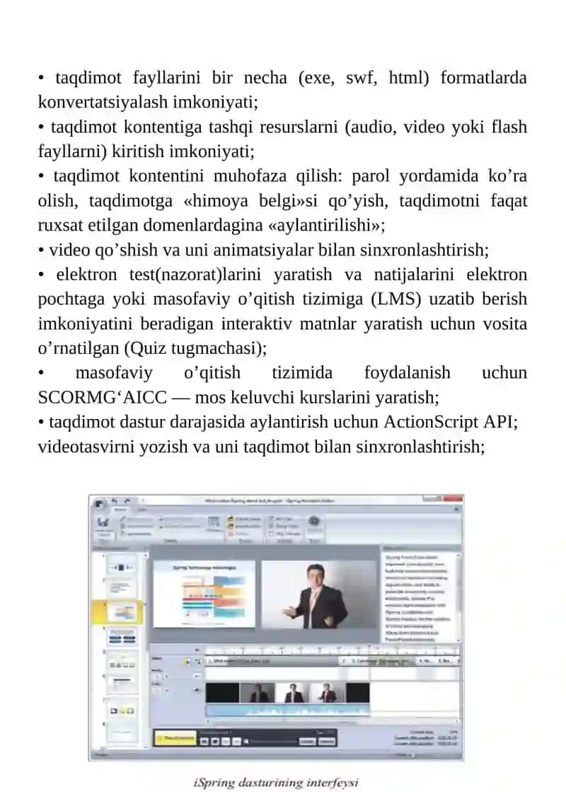 Ispring dasturlari 2