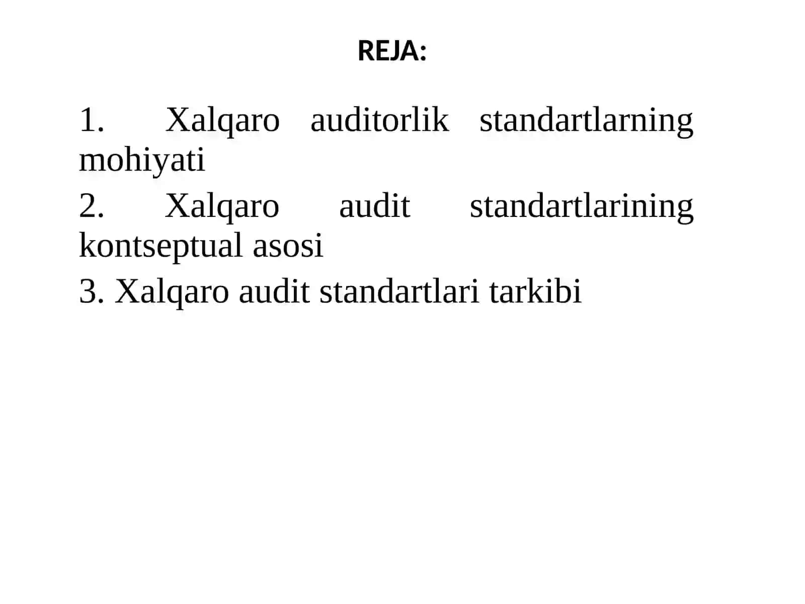 AUDITNING XALQARO STANDARTLARI 2