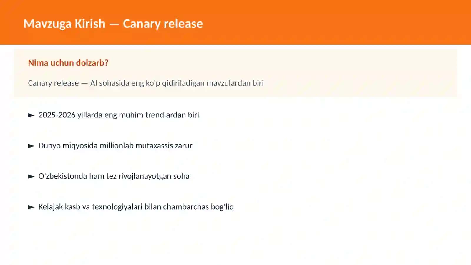 Canary release 2