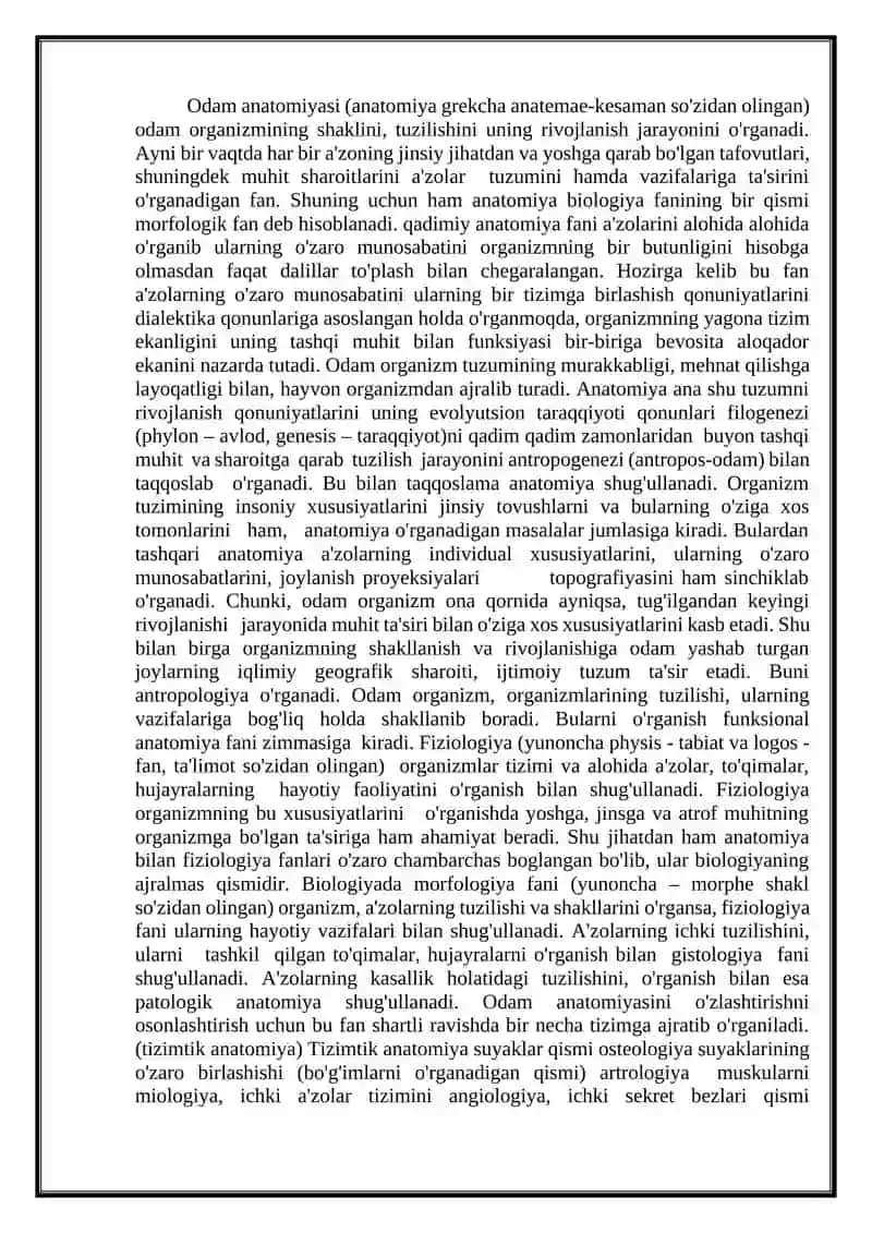 Odam anatomiyasi 2