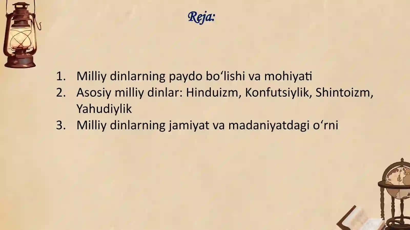 Milliy dinlar 2