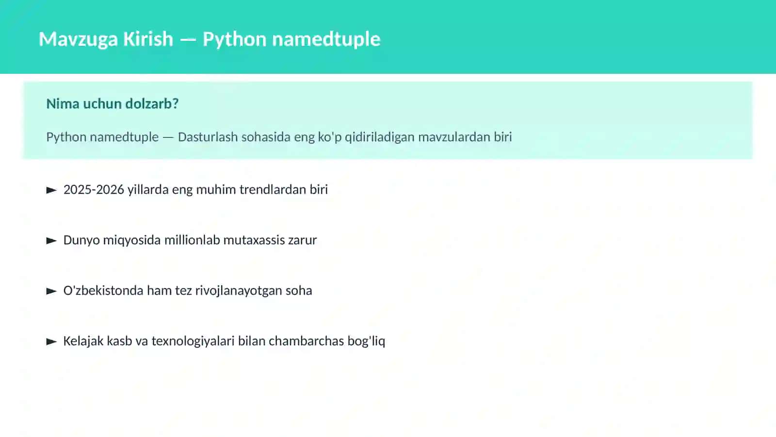DASTURLASH | PYTHON DASTURLASH 2