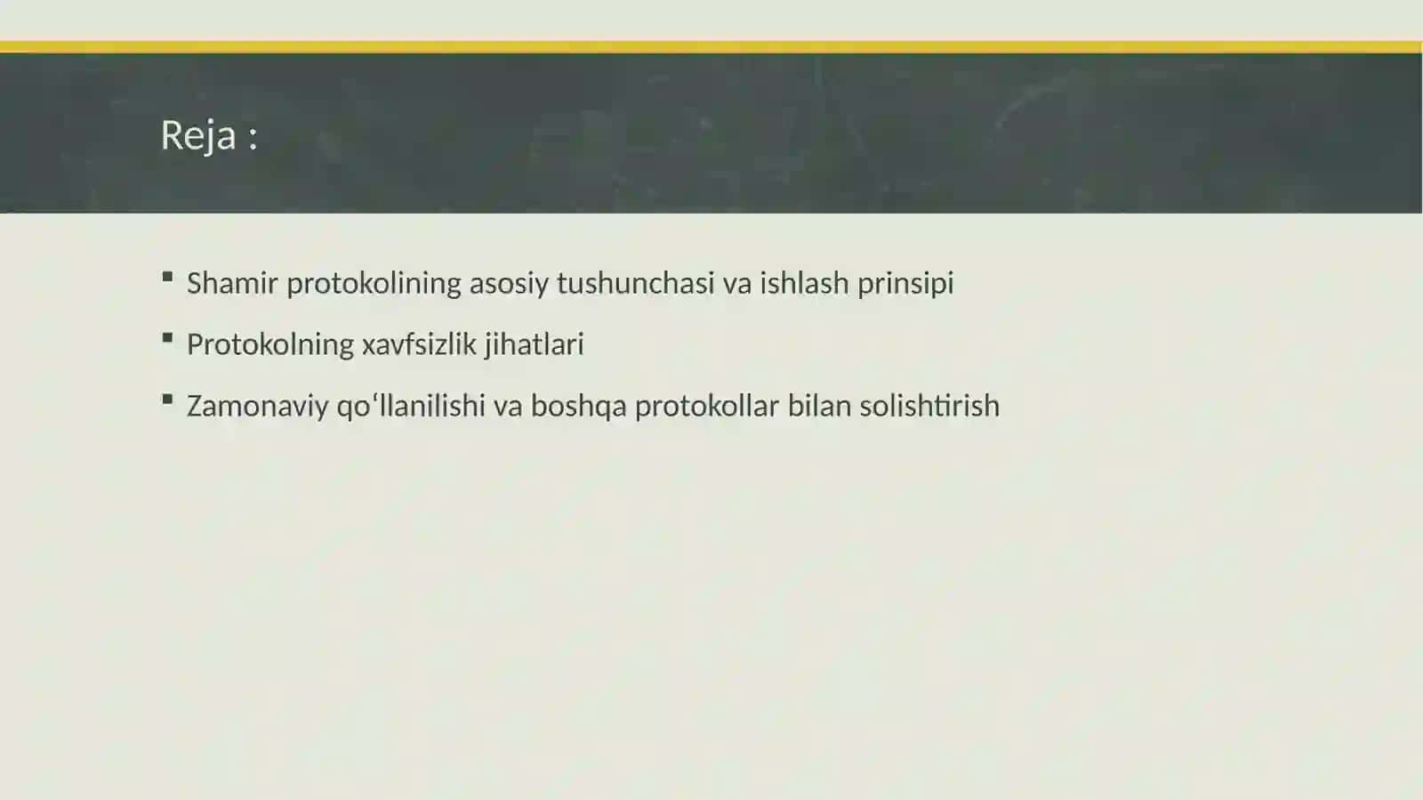 Shamirning uch bosqichli shifrlash protokoli 2
