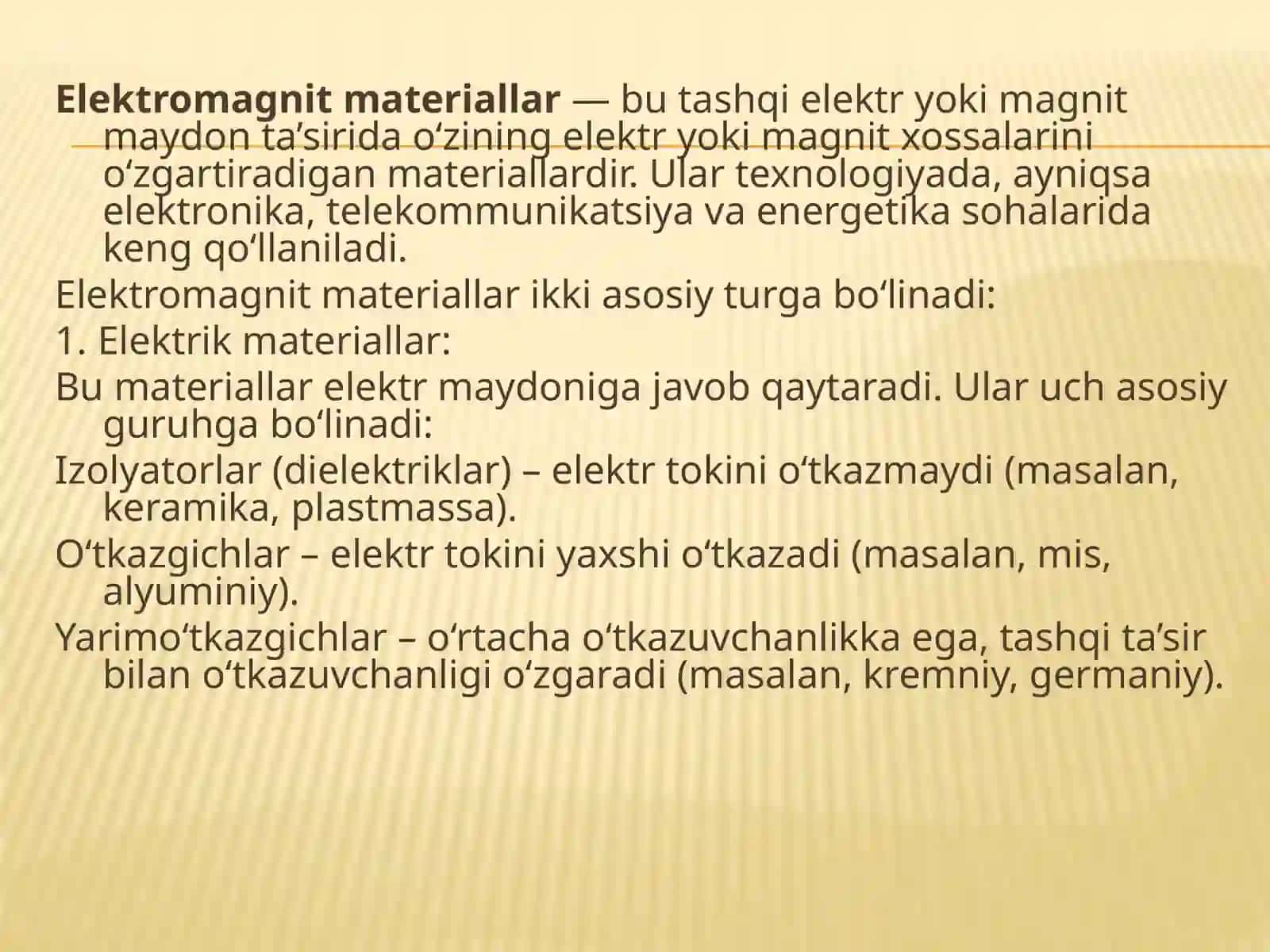 Elektromagnitmateriallar 2