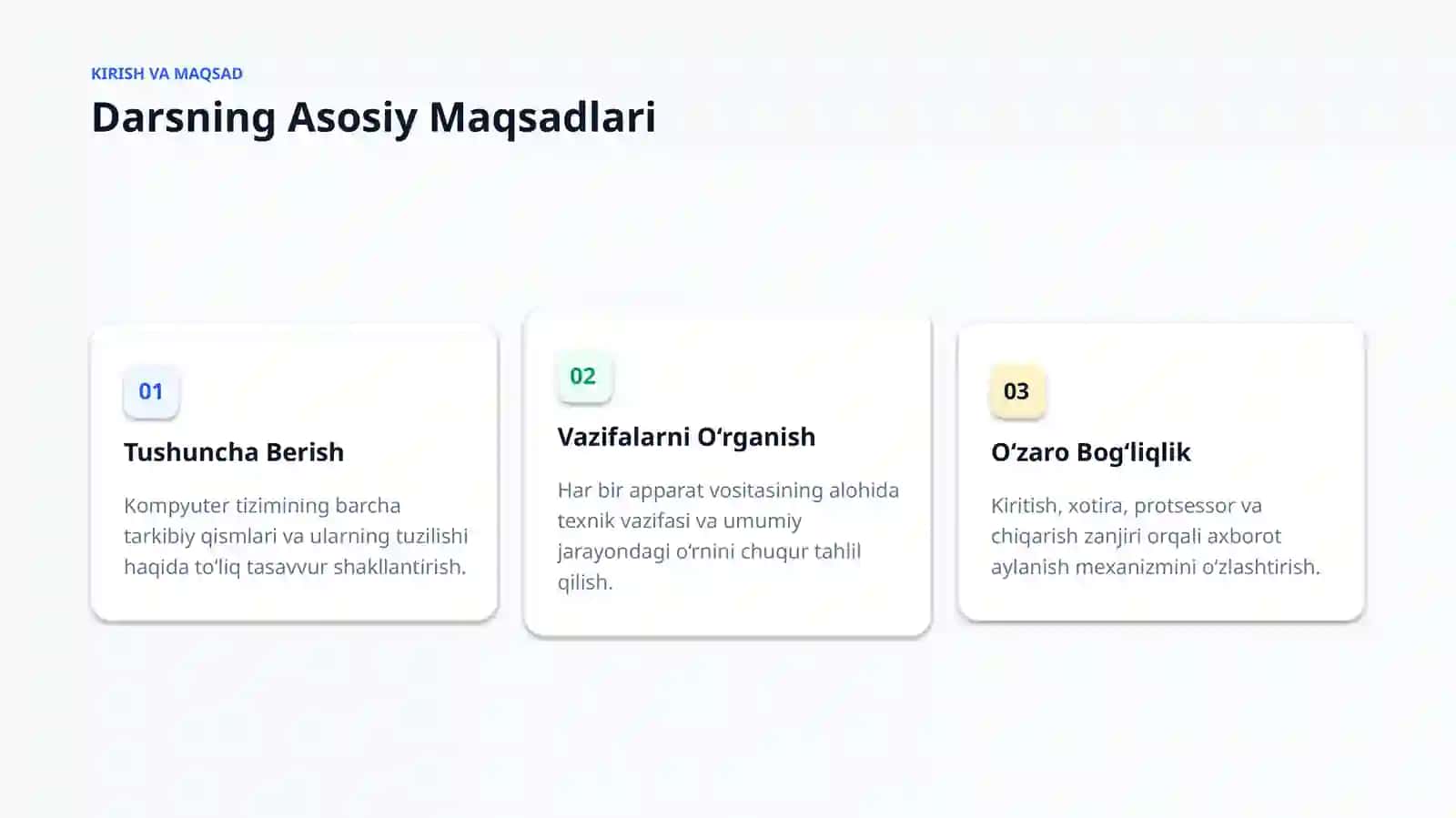 Kompyuter Tizimining Tuzilishi 2