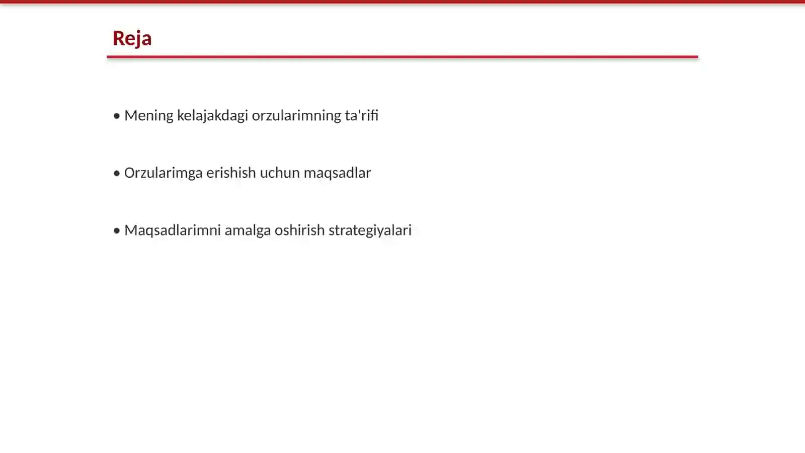 Mening kelajakdagi orzularim 2